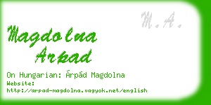 magdolna arpad business card